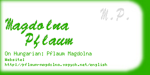 magdolna pflaum business card